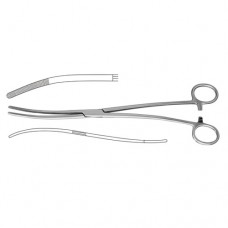 Bozemann Sponge Holding Forcep Curved S Shaped Stainless Steel, 26 cm - 10 1/4"